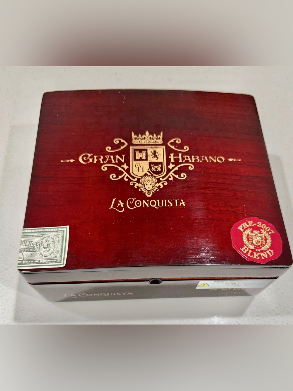 Gran Habano La Conquista #5 Wooden Hinged Cigar Box (Empty)